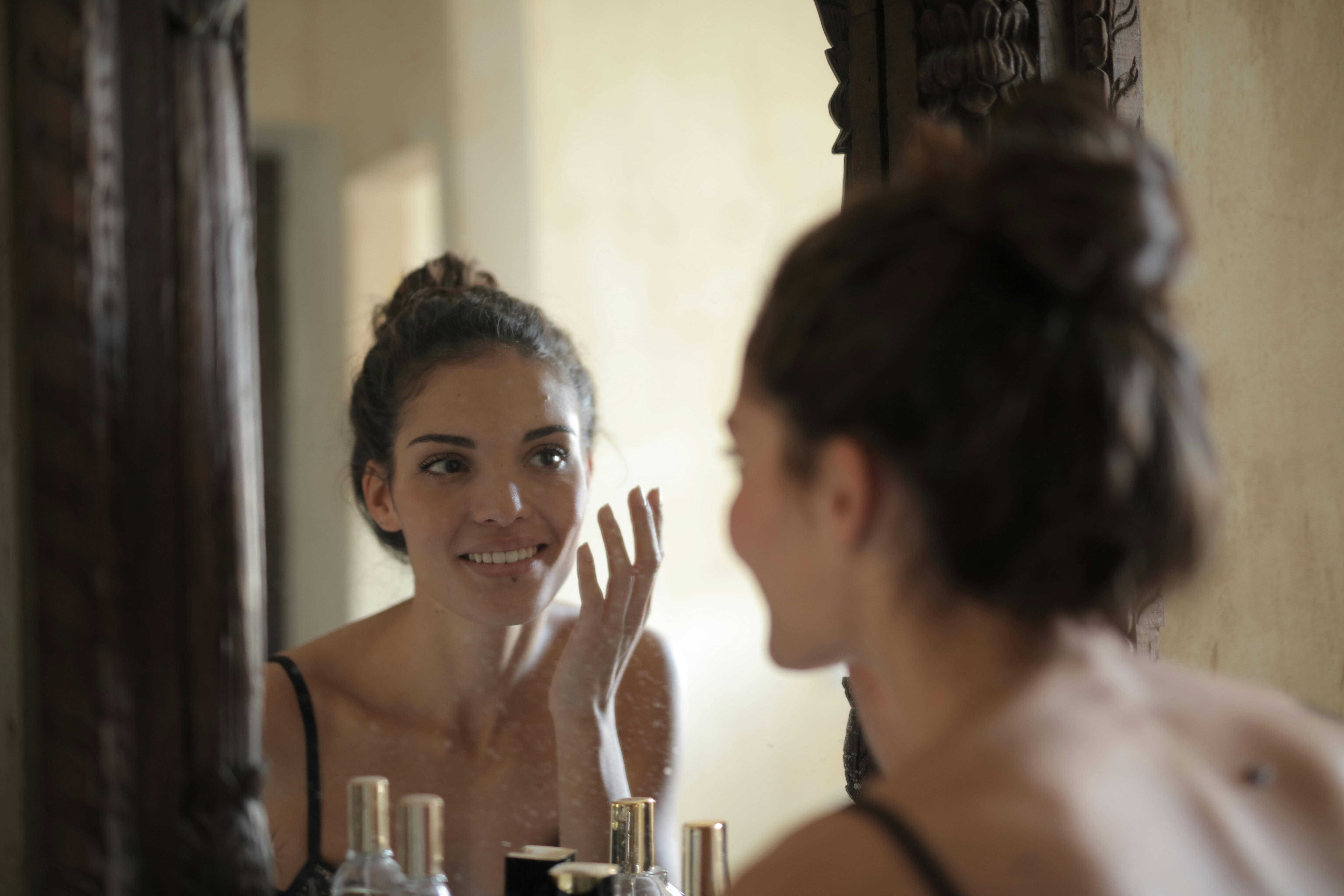 Talk to yourself with love in the mirror Talk to yourself with love in the mirror