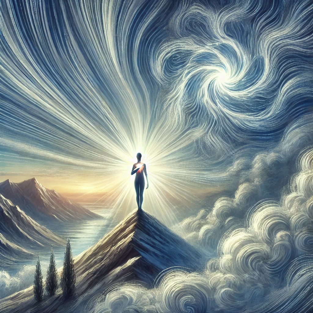 An inspiring image symbolizing authentic leadership, inner clarity, and transcending the noise of confusion.
