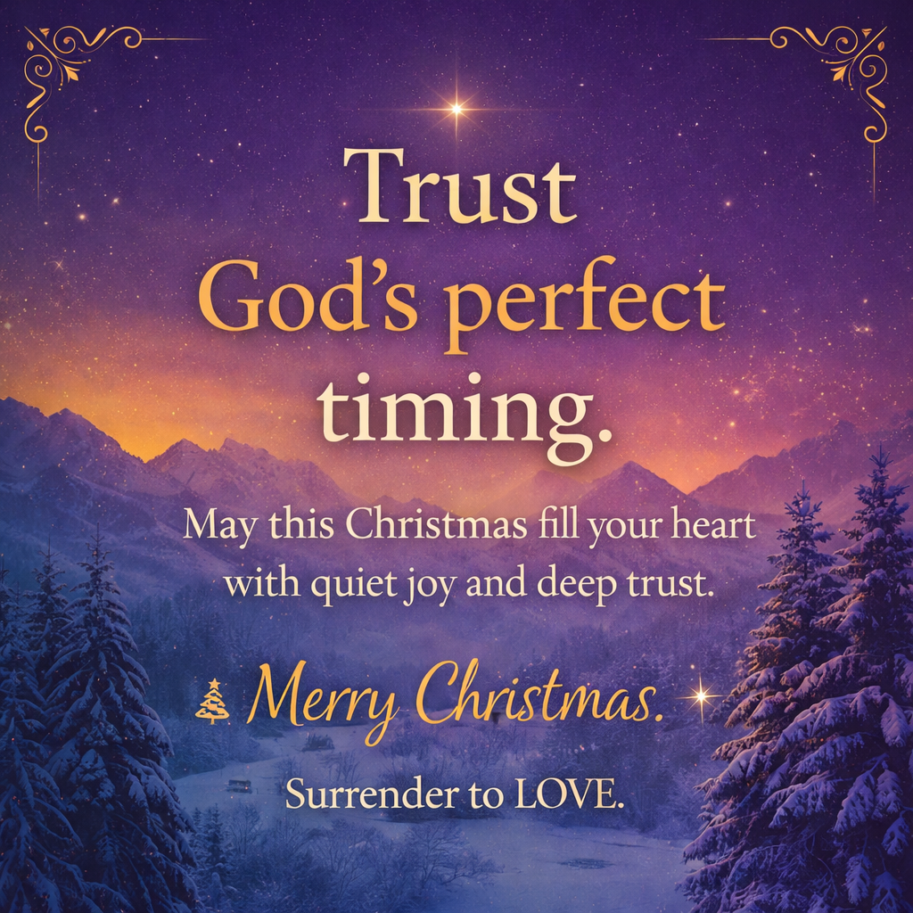 Merry Christmas — Trusting God’s Perfect Timing
