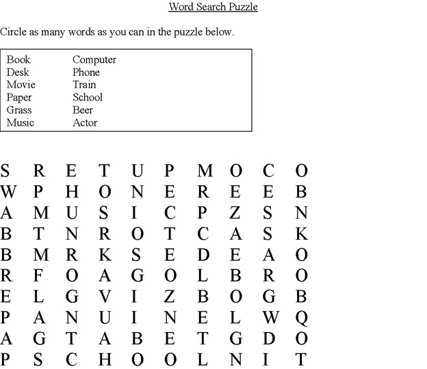 word search