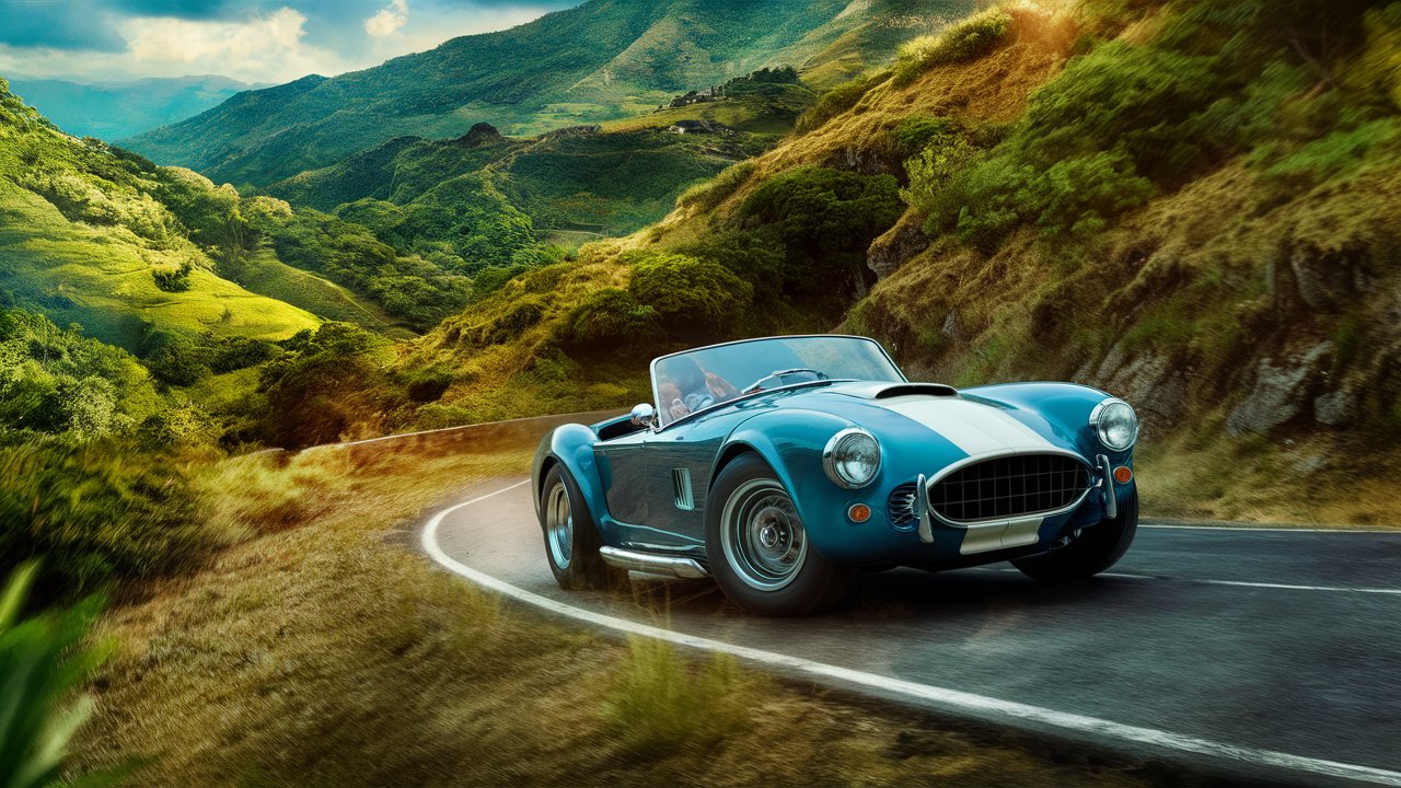 AC cobra on the road