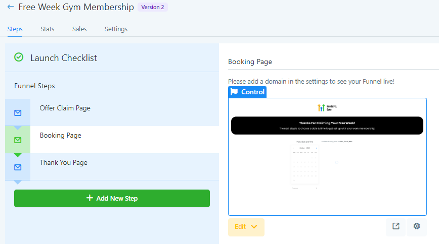 deadline funnel go high level step 5