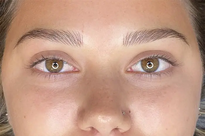 After microblading results with fuller, natural-looking brows – FH Beauty Ink Burbank