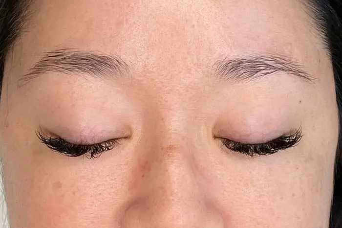 Before eyebrow tattooing with thin brows and little definition – FH Beauty Ink