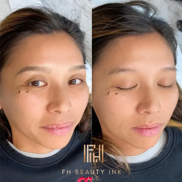 Certified microblading artist credentials at FH Beauty Ink