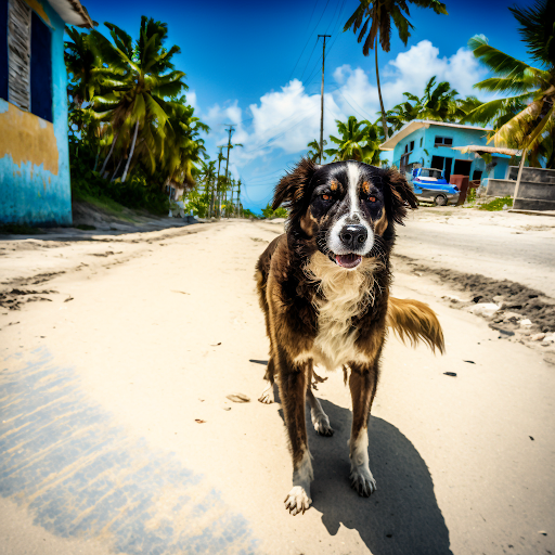 street dog in the caribbean