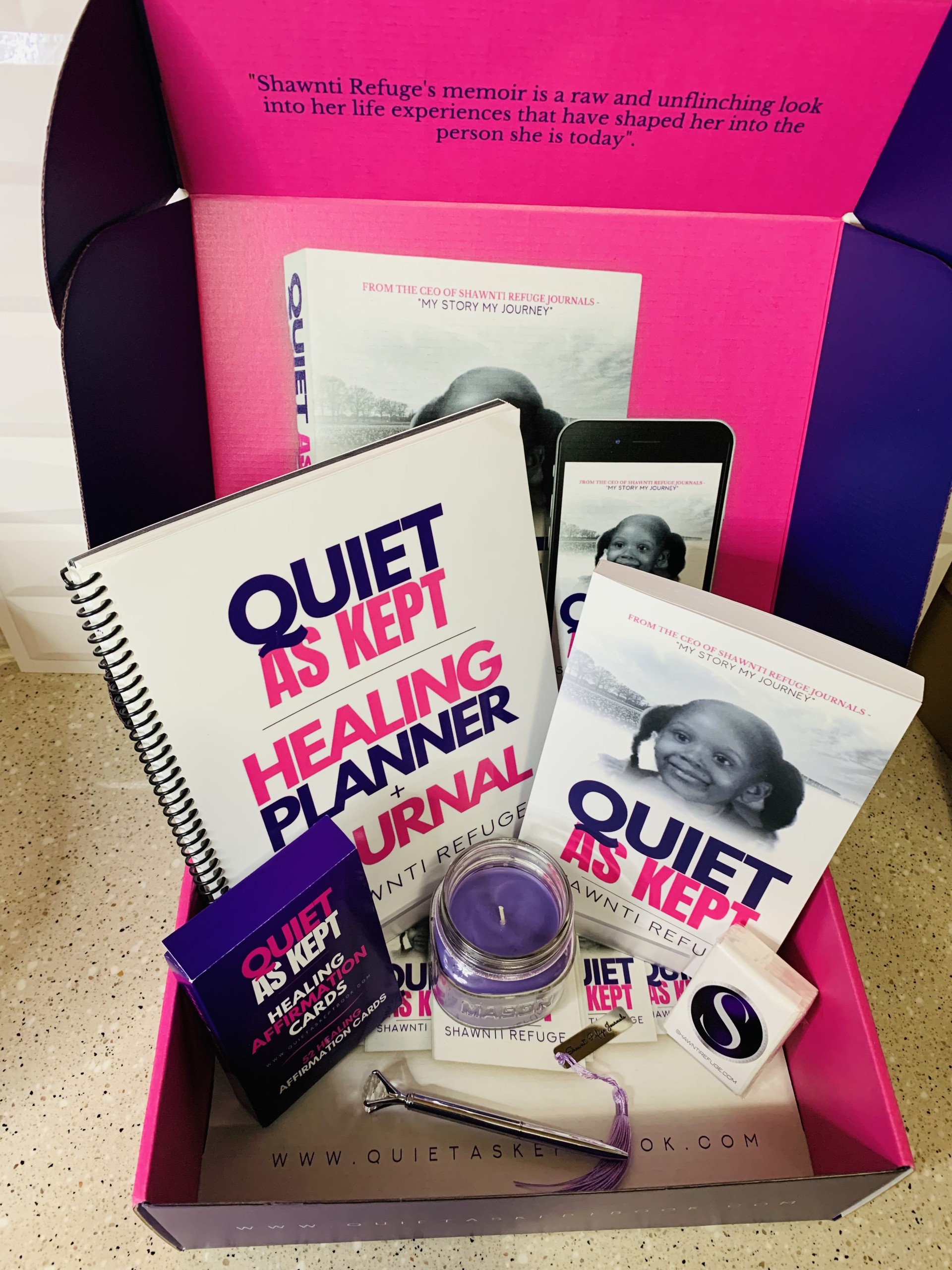 Quiet as Kept book and mothers day gift box Quiet as Kept book and mothers day gift box