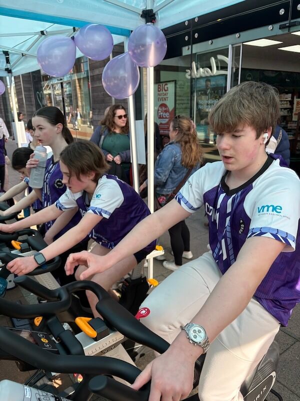 Locks Heath team members at sponsored bike ride in VME kit