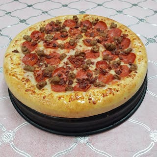 Three Meat Pizza