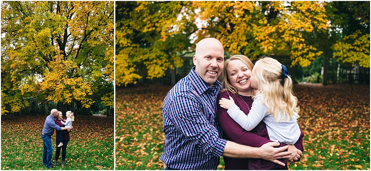 Family at photo session at Minnesota Landscape Arboretum.