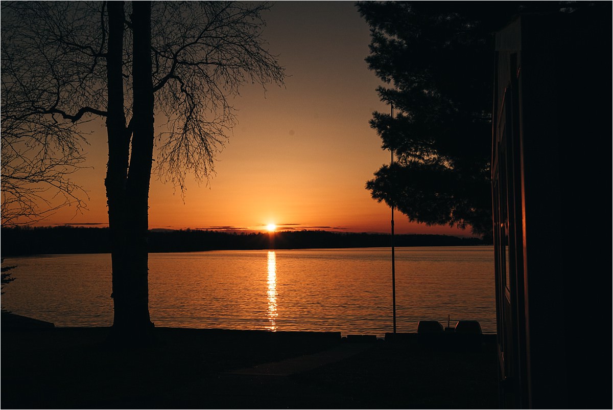 Sunset over Swan Lake near Pengilly, MN.