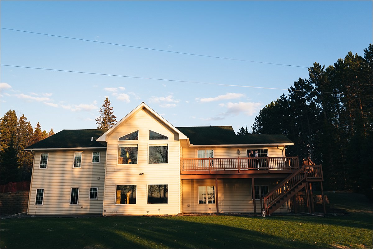 Backside of home in Pengilly, MN, father's day tribute photos.