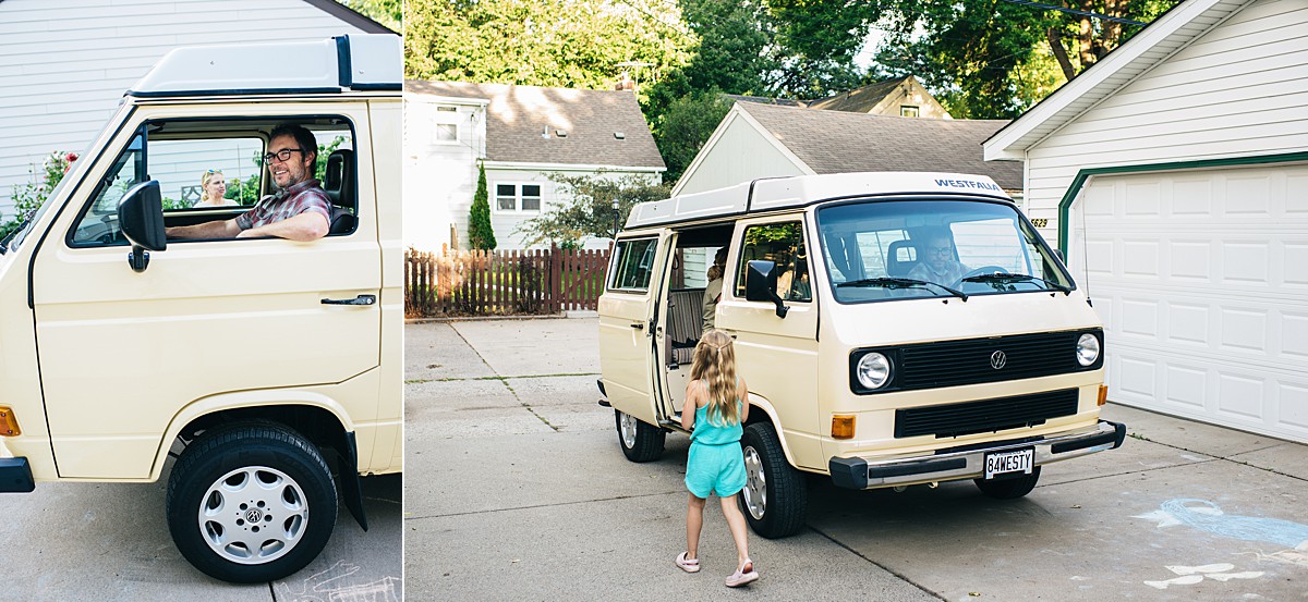 VW Van converted to a livable space for Minneapolis family.