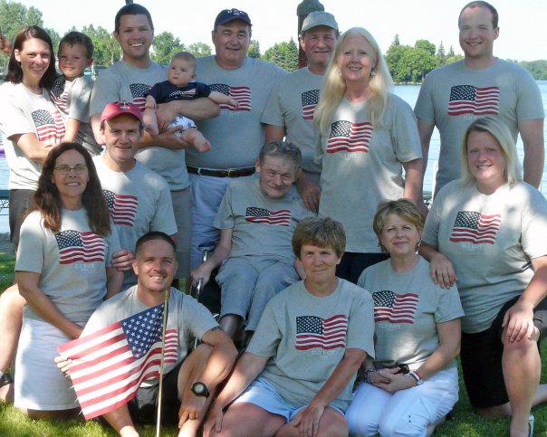 Extended family fourth of July celebration.