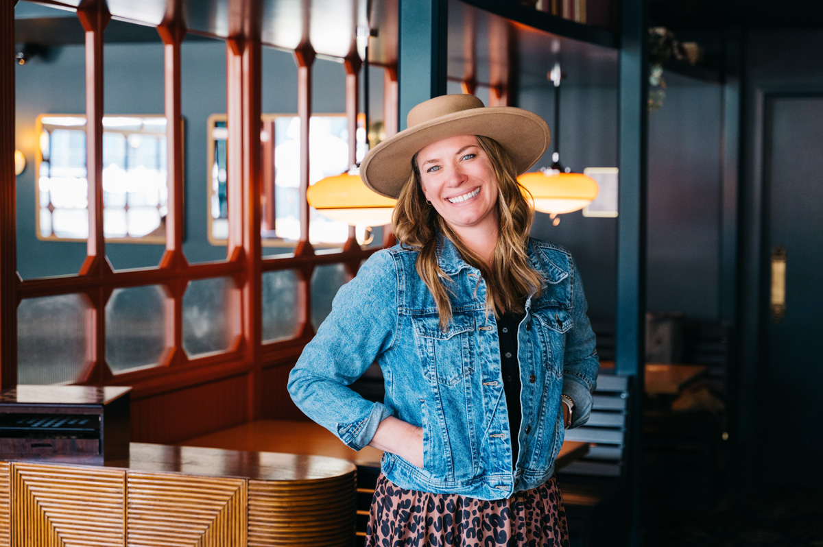 Lyndsey Clements poses during Flagstaff Branding Sessions at High Country Motor Lodge.