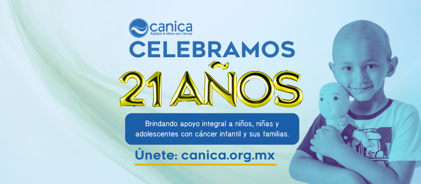 Nueva imagen de CANICA conmemorando 21 años de servicio a niños con cáncer.