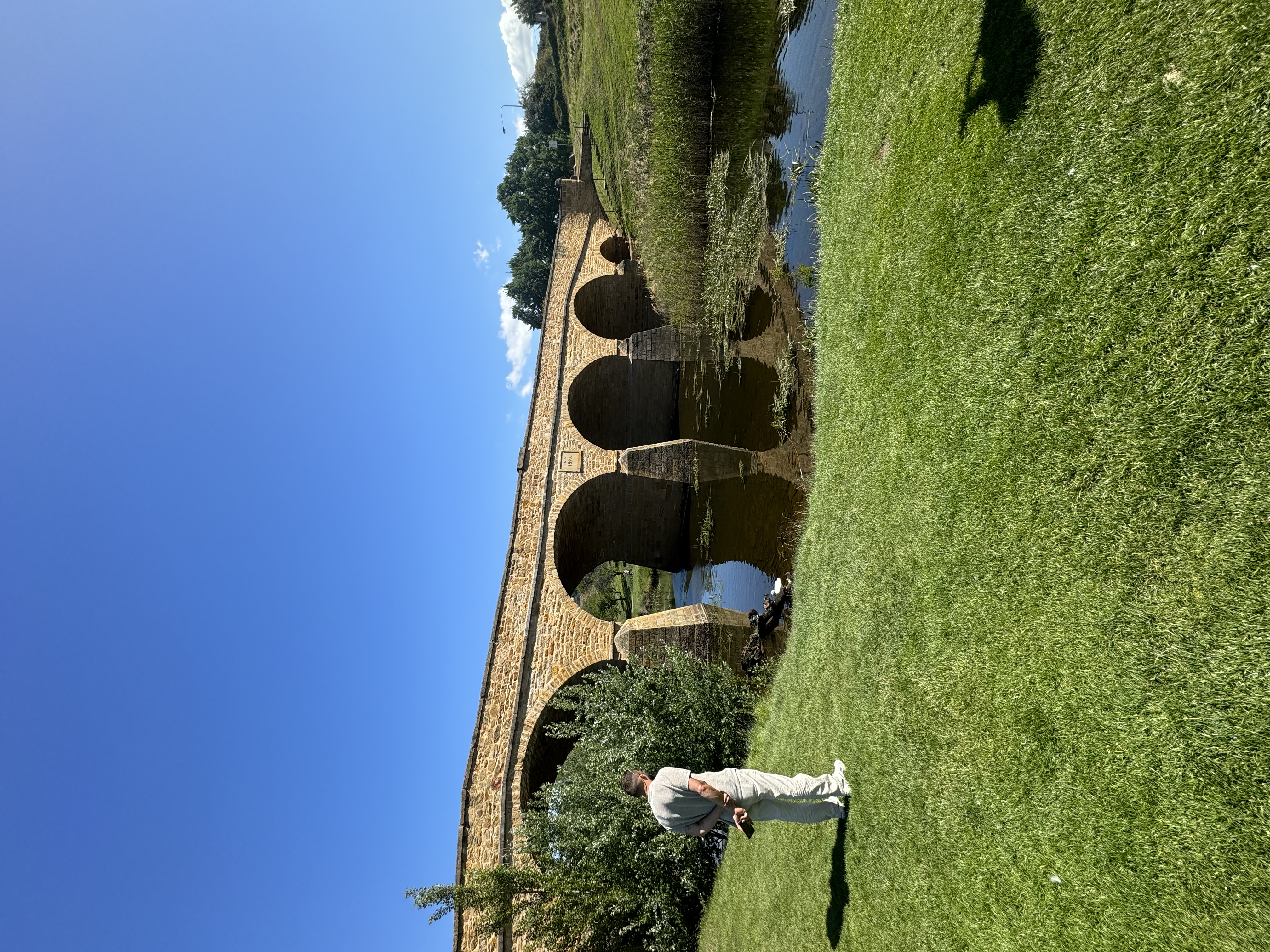 Richmond Bridge from shore, Tasmania