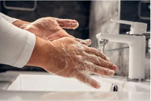 wash your hands with soap