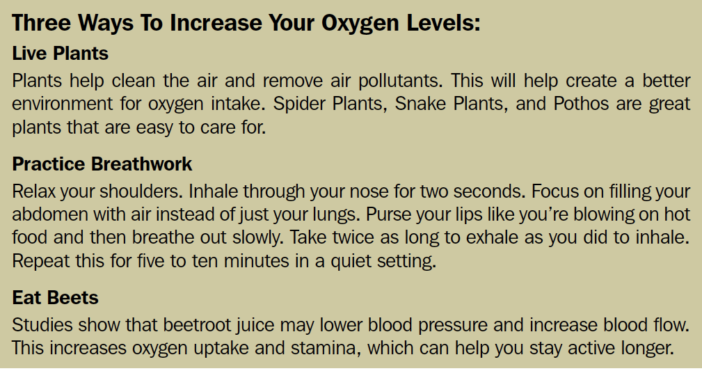 Three Ways to Increase Your Oxygen Levels