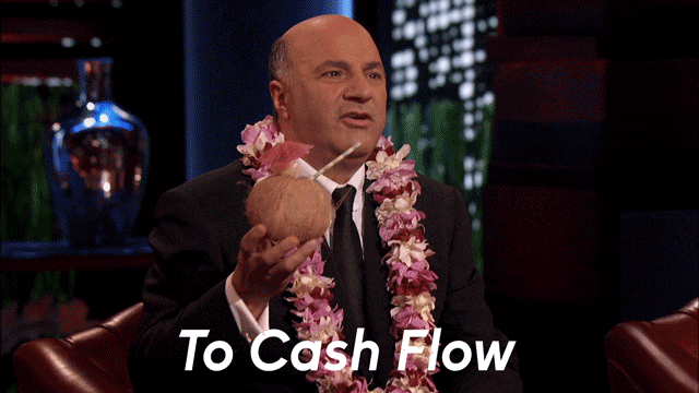 cheers to cash flow gif from shark tank
