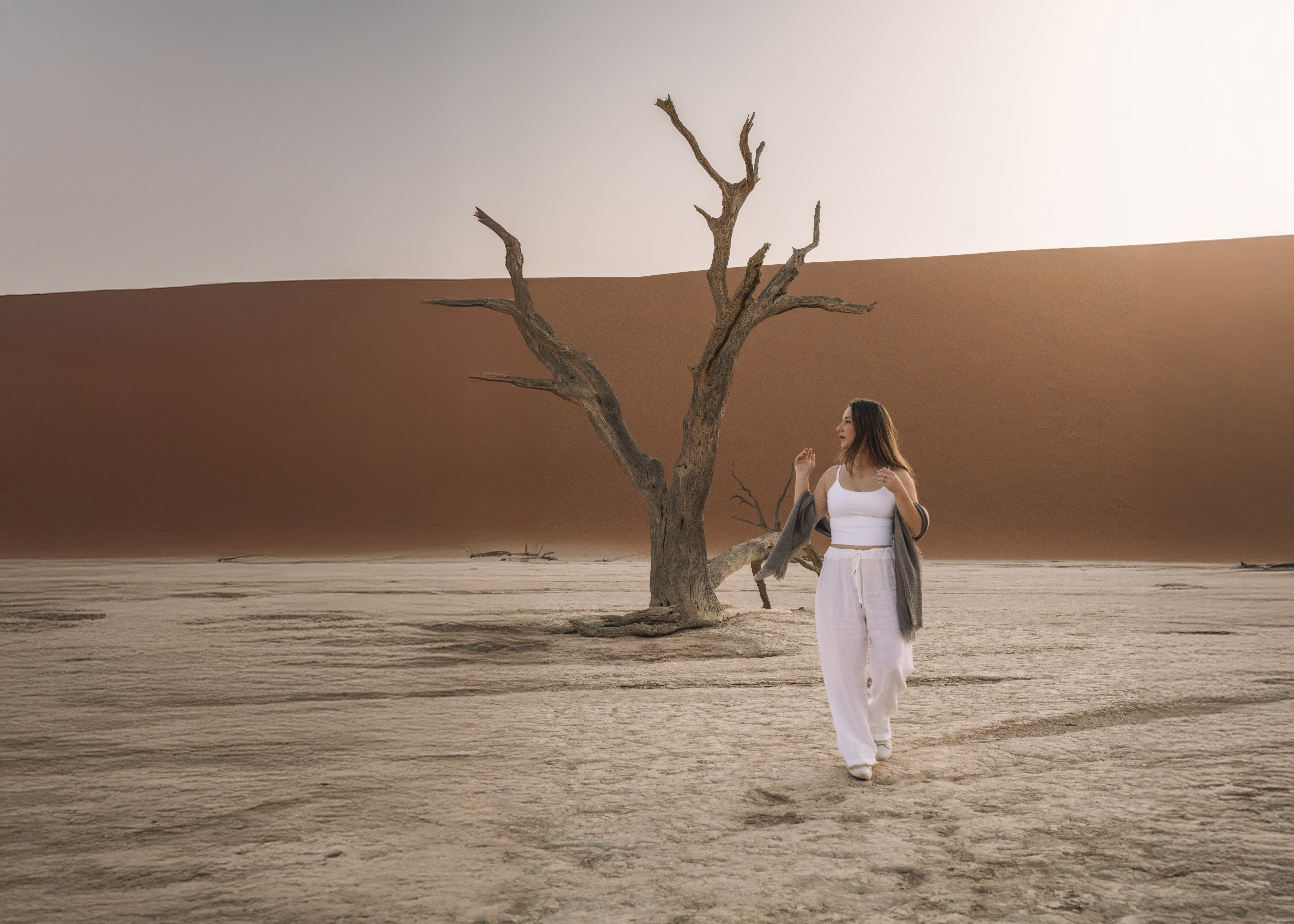 Erin Away in Deadvlei, Namibia