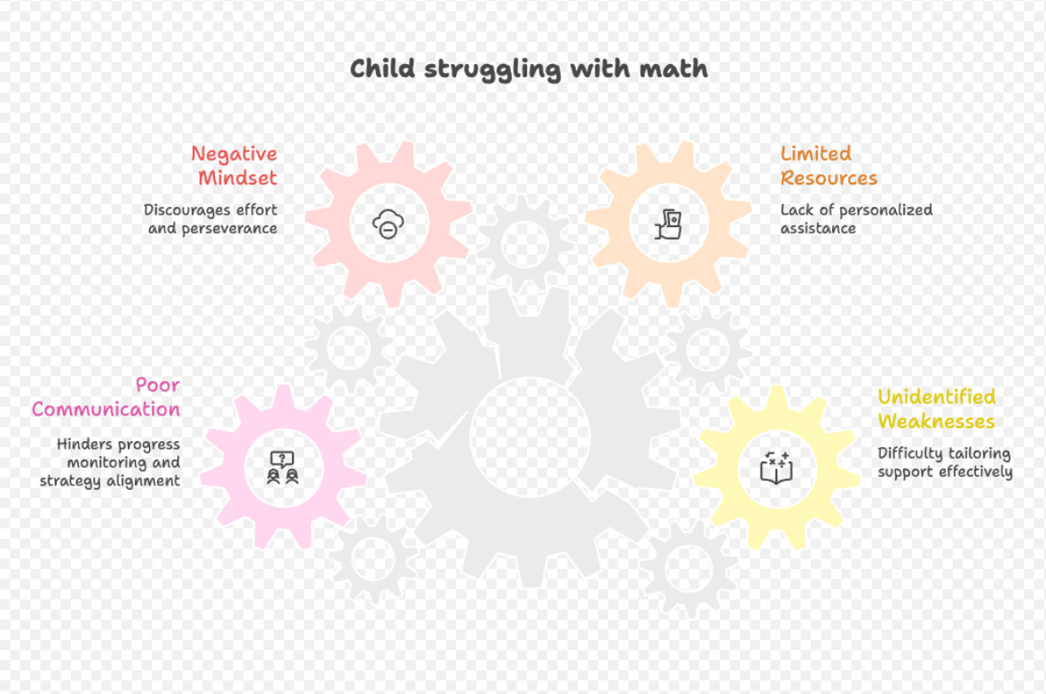 visual displaying math struggles