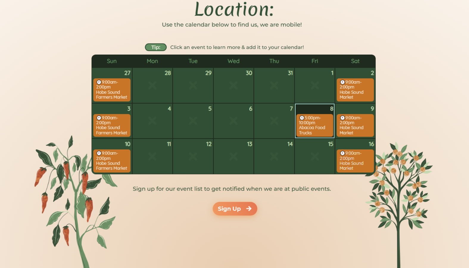 Strong Pollo Calendar