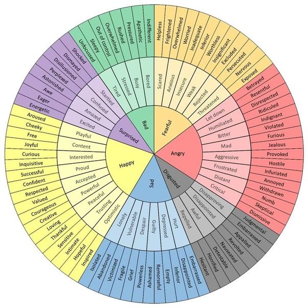 Feelings Wheel Feelings Wheel