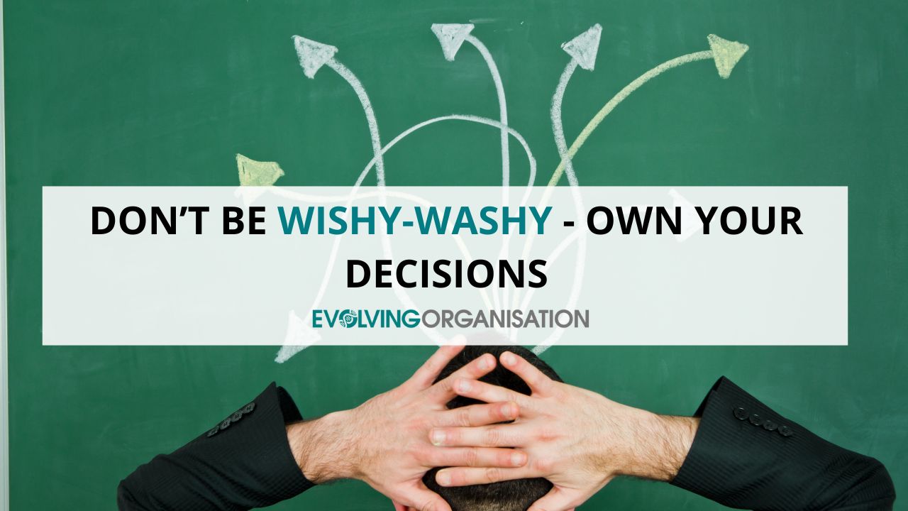 Don’t Be Wishy-Washy - Own Your Decisions Don’t Be Wishy-Washy - Own Your Decisions