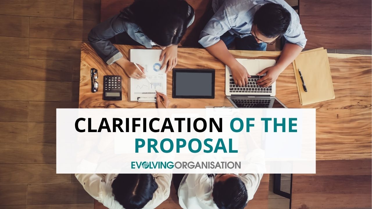 Clarification Of the Proposal Clarification Of the Proposal