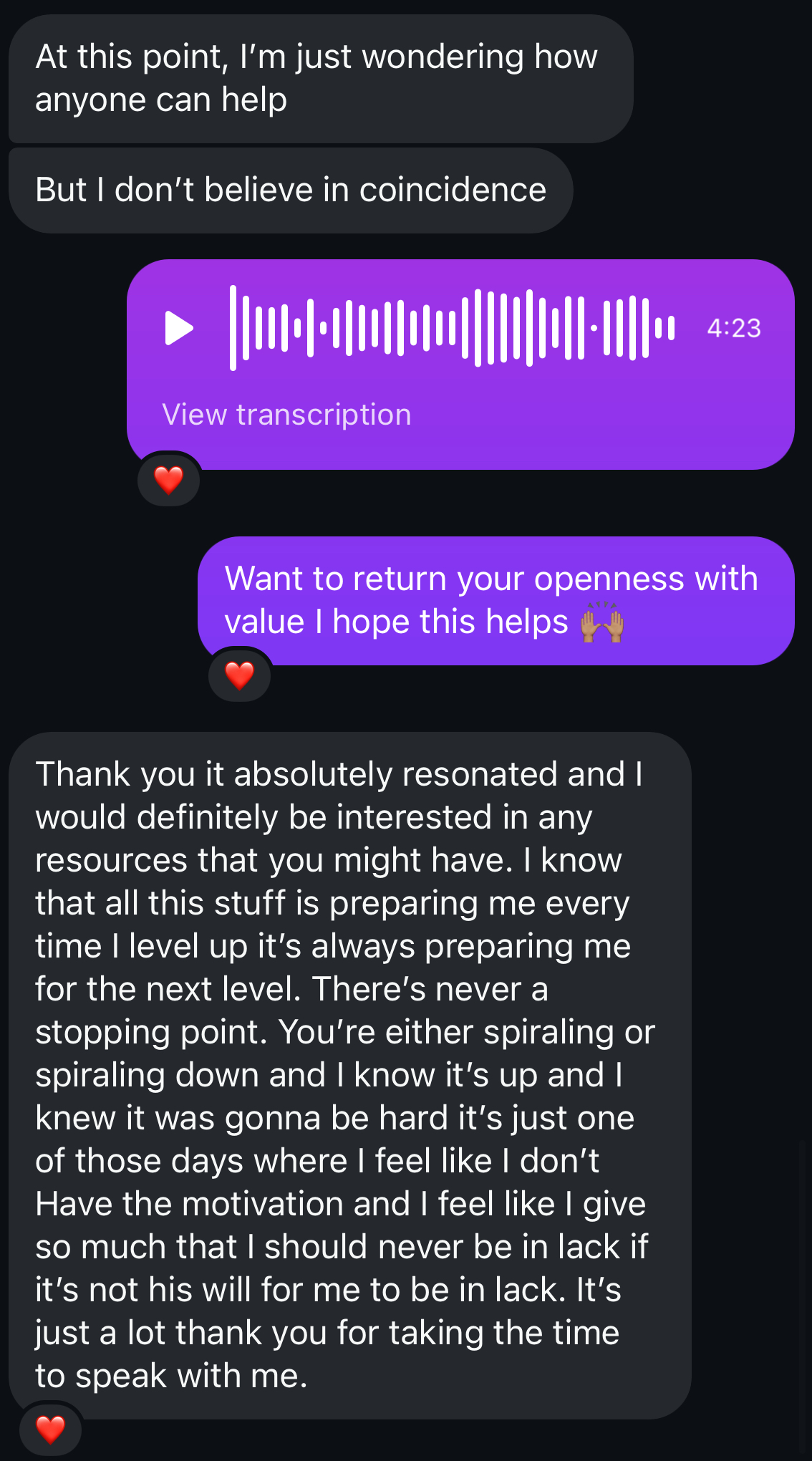 Client testimonial screenshot