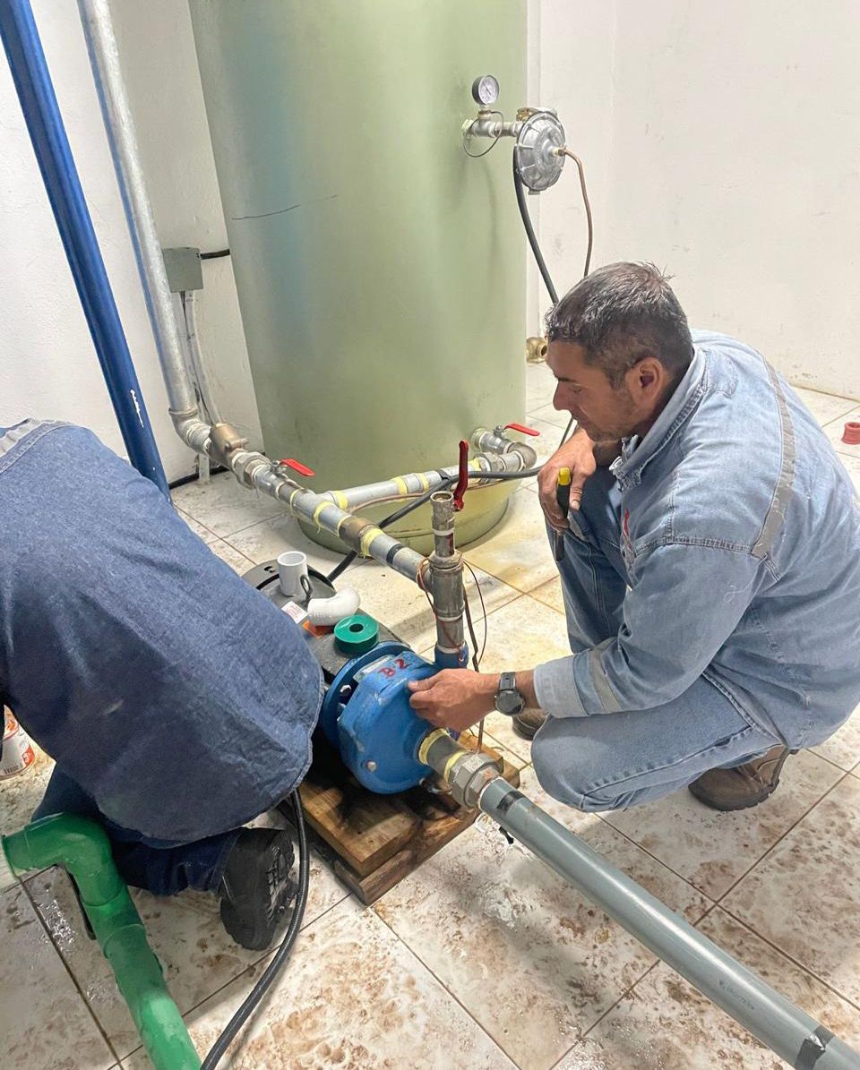 Instalación de bombas de agua