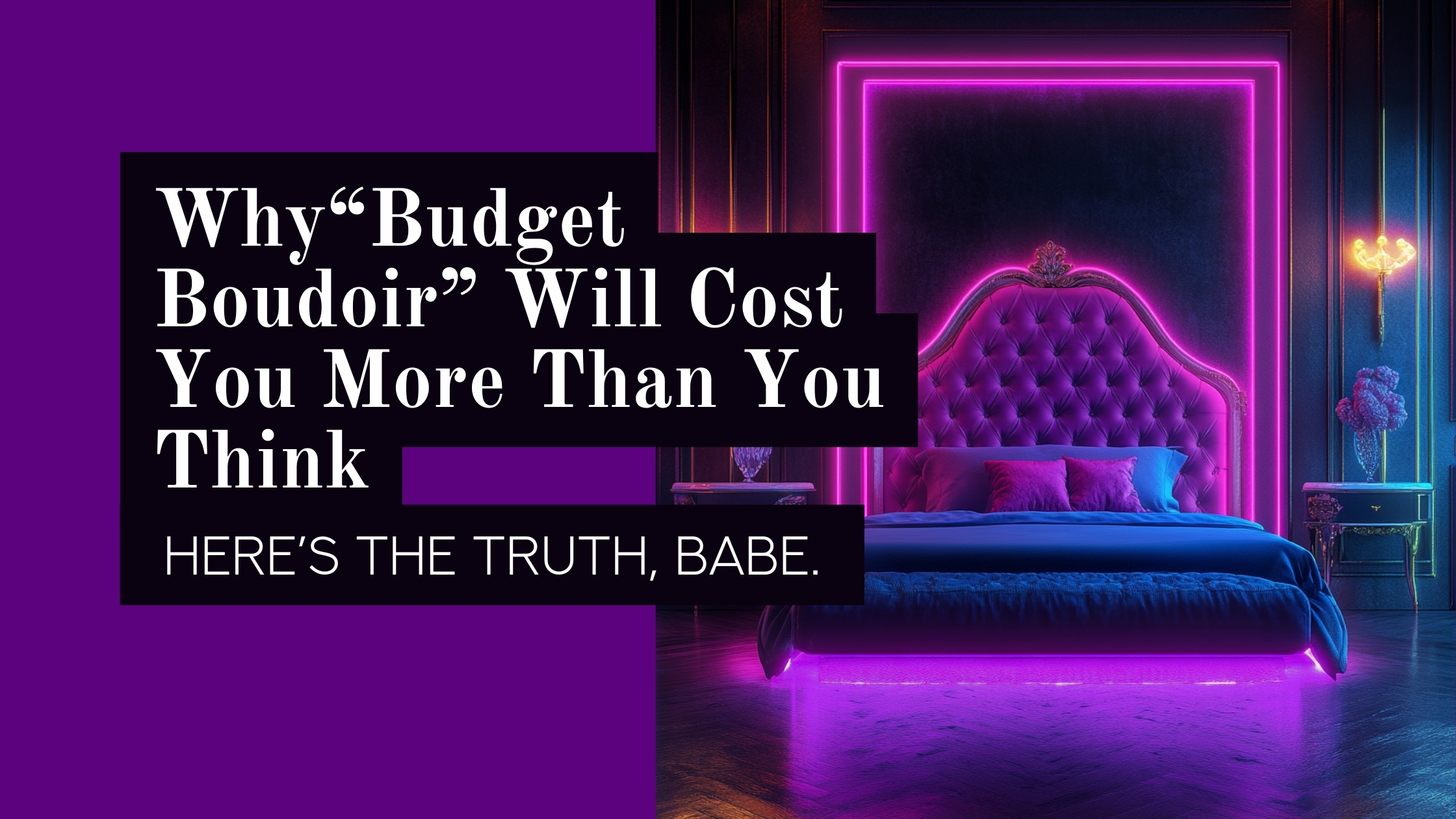 ✨ Bargain Boudoir ≠ Luxury 📸 Here’s the Truth, Babe.