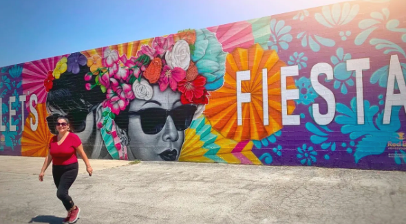 Fiesta mural by Los Otros Murals 