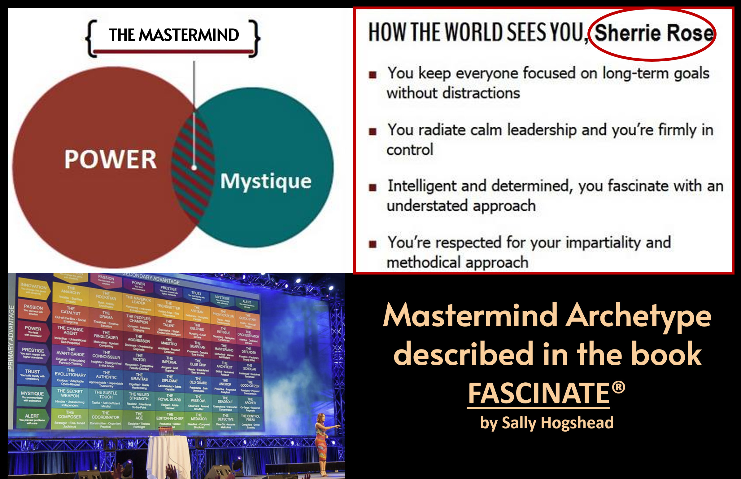 Mastermind archetype illustration showing Sherrie Rose qualities