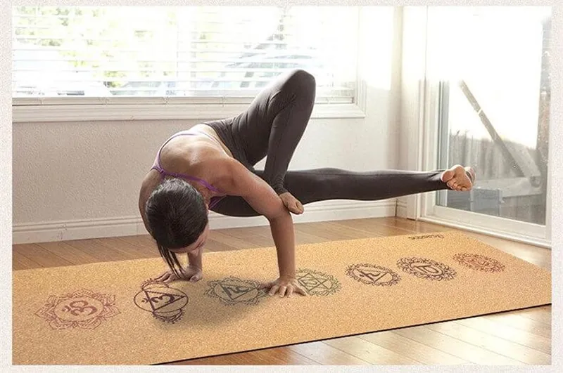RockSolid Fitness 7 Chakra Cork Yoga Mat RockSolid Fitness 7 Chakra Cork Yoga Mat