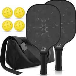 Featured Bargain #9: 99.9% T300 Carbon Fiber Lightweight Pickleball Paddles Set of 2 Featured Bargain #9: 99.9% T300 Carbon Fiber Lightweight Pickleball Paddles Set of 2