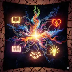 An image depicting a complex, beautiful tapestry or a mind map of interconnected ideas. An image depicting a complex, beautiful tapestry or a mind map of interconnected ideas.