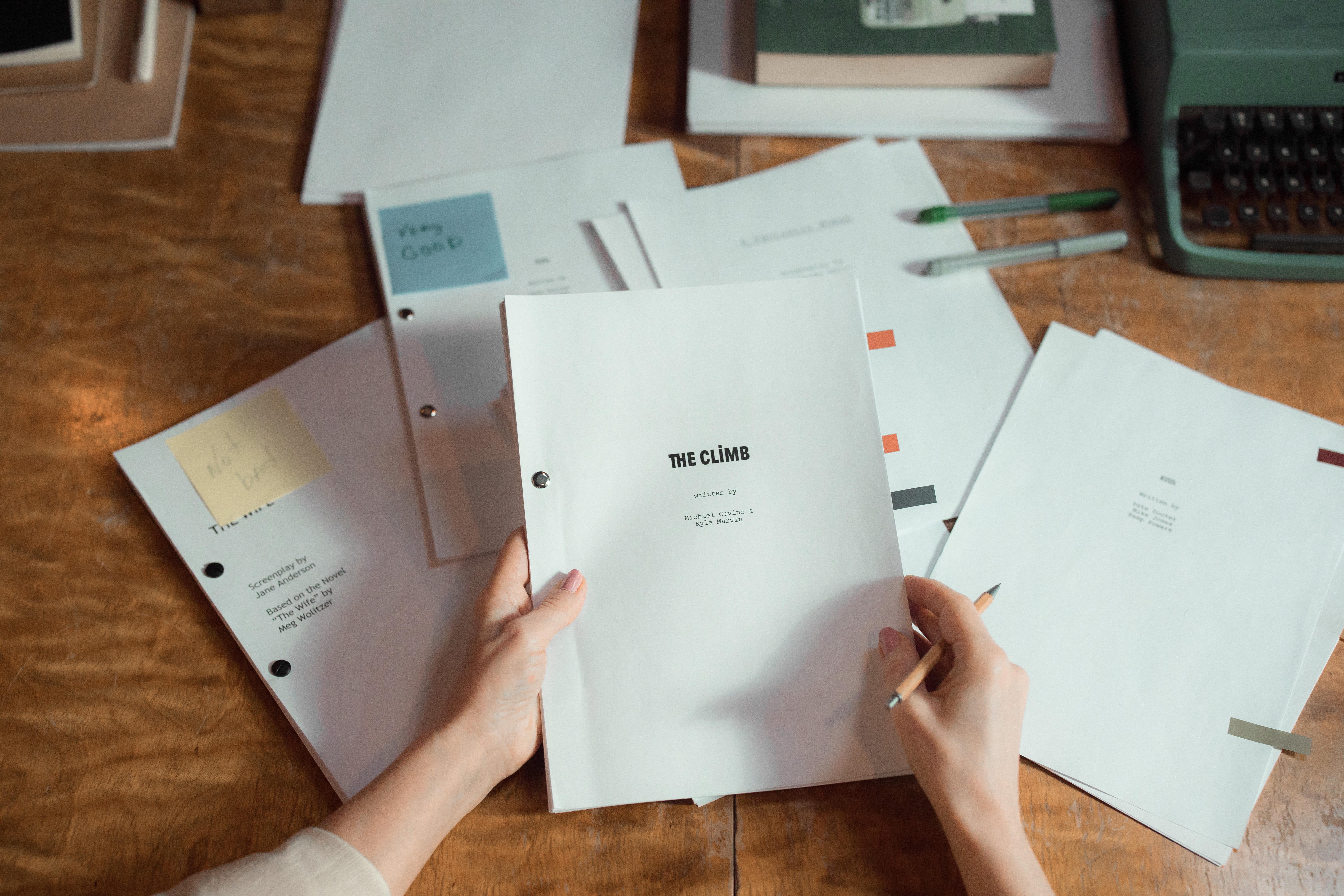 papers on the table for revisions