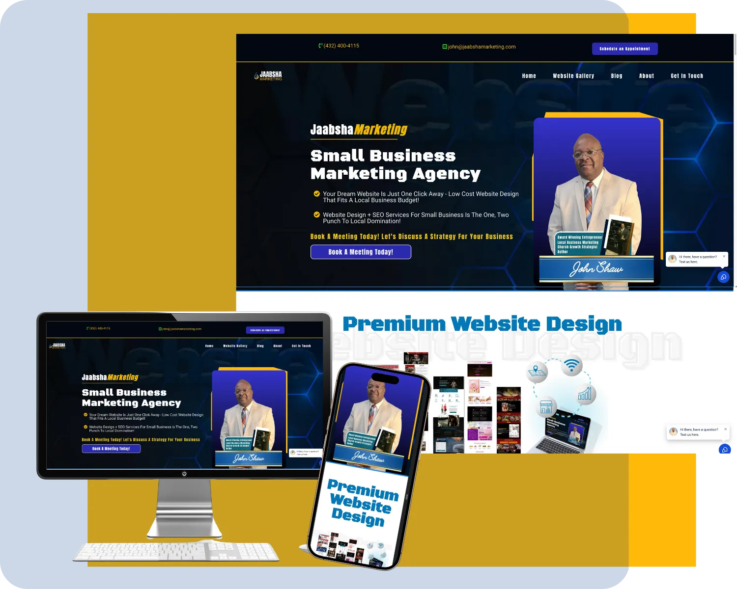 Website mock-up Website mock-up