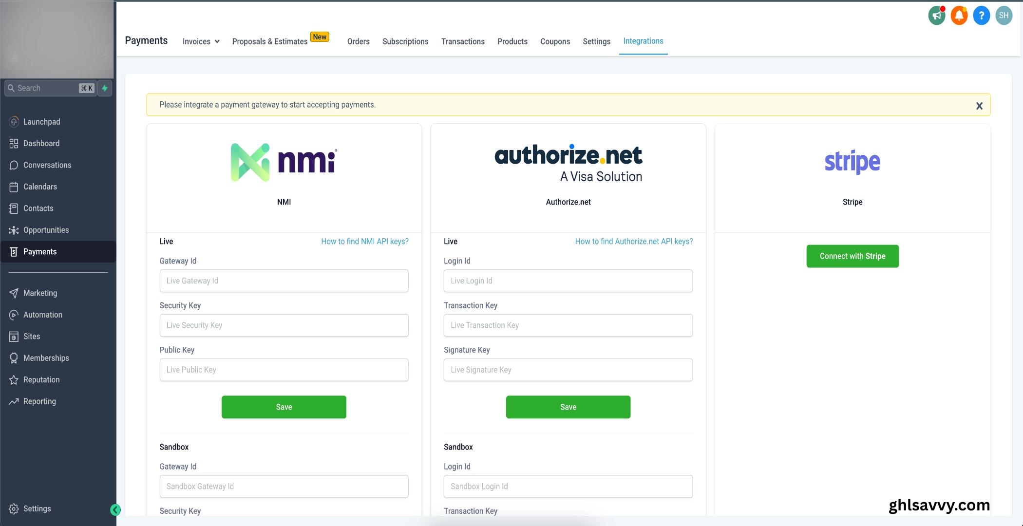Gohighlevel Payments