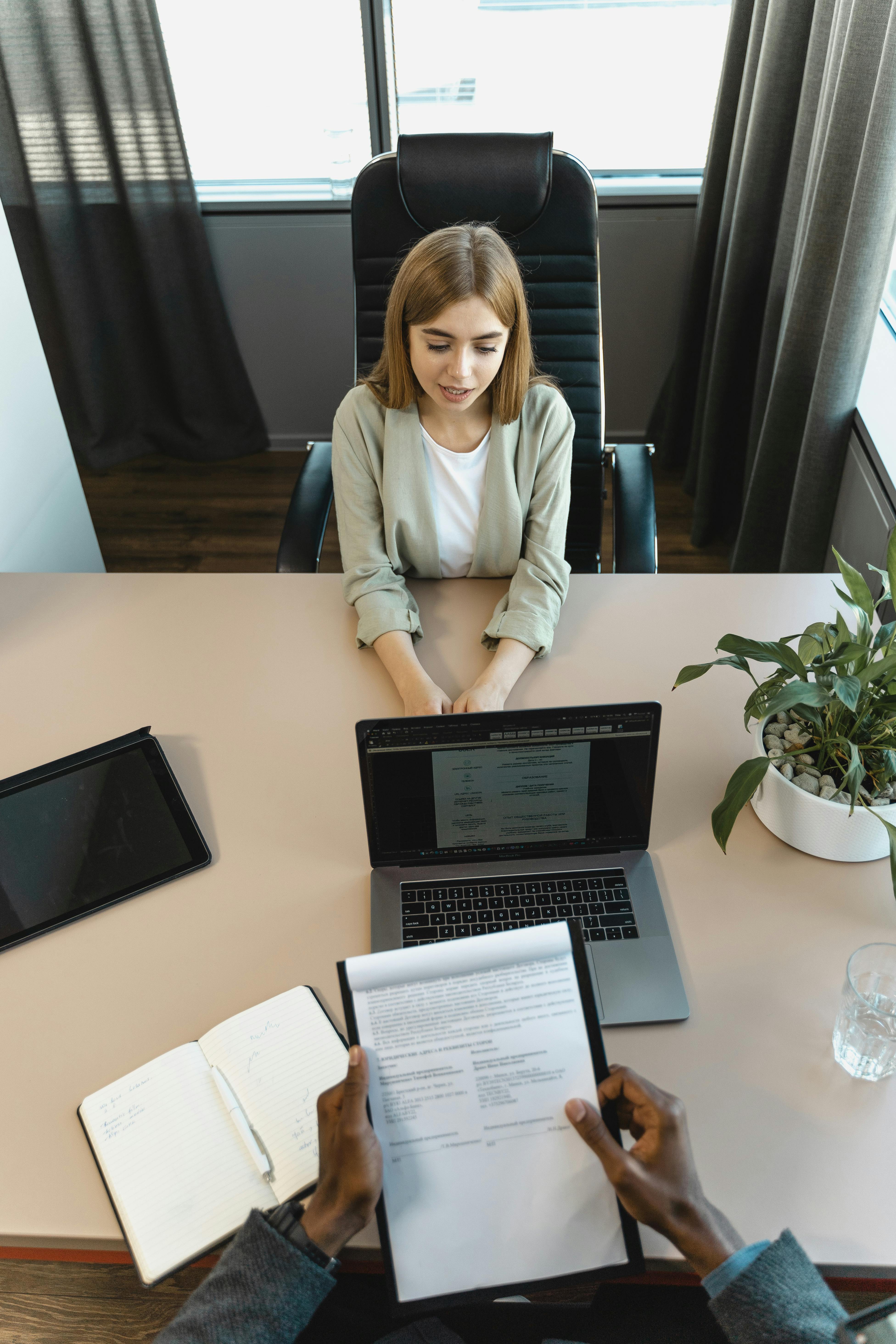 A candidate nailing their interview A candidate nailing their interview