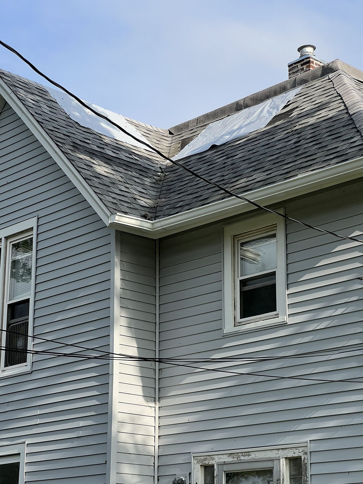 Emergency roof tarping service in Belvidere, IL after the 8/16/25 tornado – Warner Roofing & Restoration providing storm damage protection and insurance claim assistance