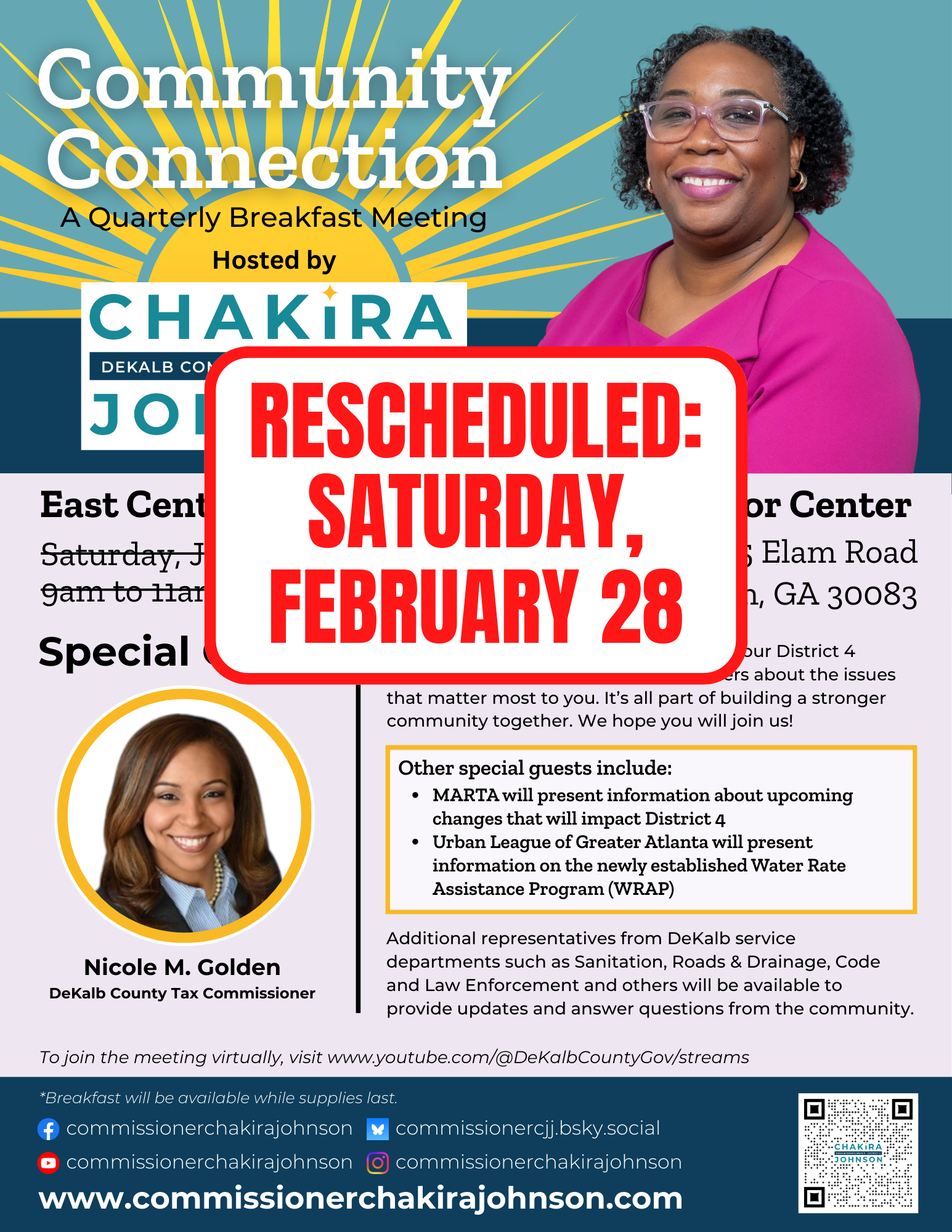 Click here to see the Events page at CommissionerChakiraJohnson.com