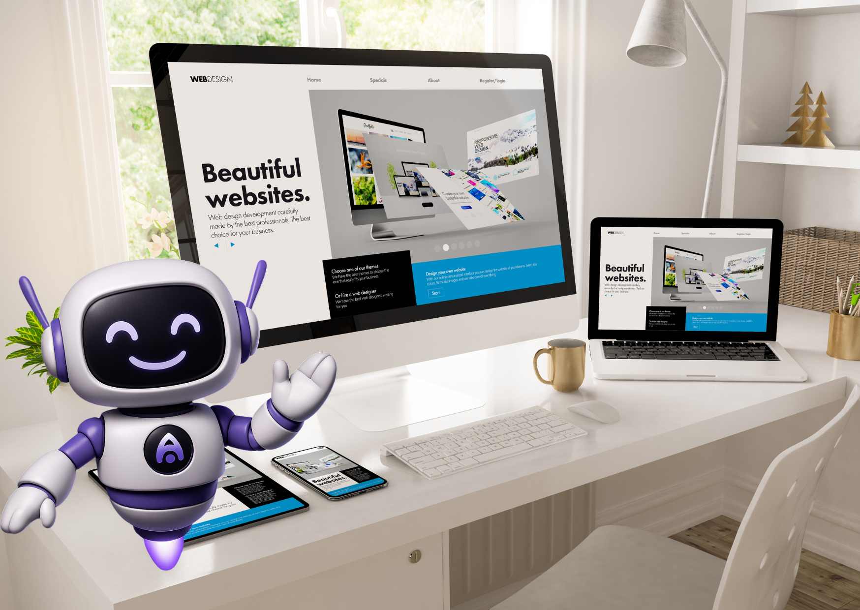 Website design illustration