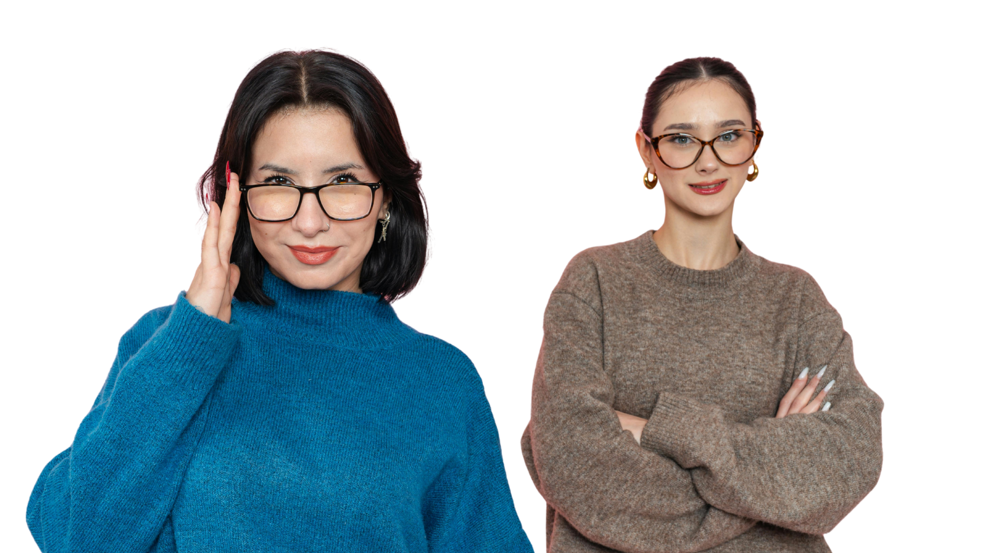 Smiling person wearing glasses