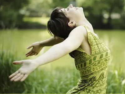 Serene image of hands releasing a dove