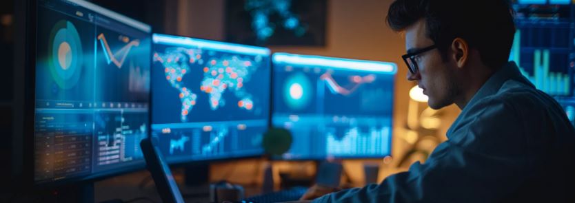 a person using a computer to research keywords and analyze key metrics for seo strategy. a person using a computer to research keywords and analyze key metrics for seo strategy.