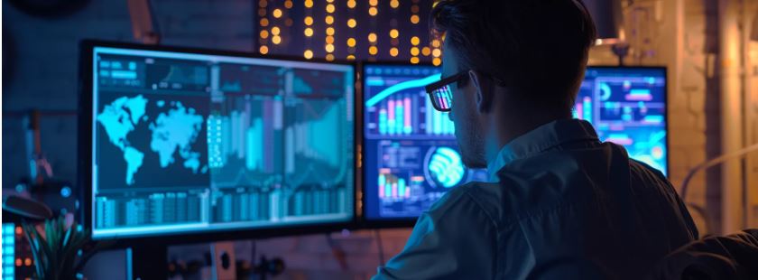 a person analyzing keyword trends on a computer screen in cypress, tx. a person analyzing keyword trends on a computer screen in cypress, tx.