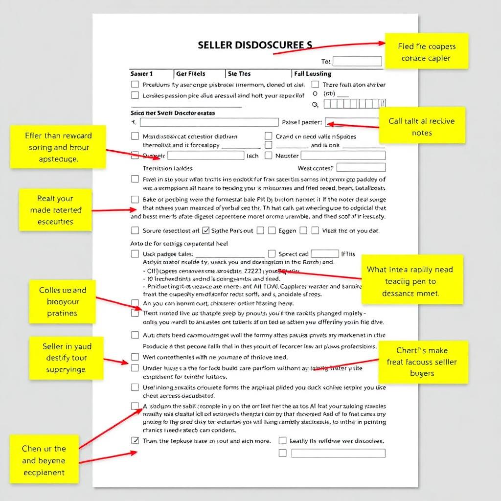 Exemple de formulaire de déclaration du vendeur immobilier annoté F